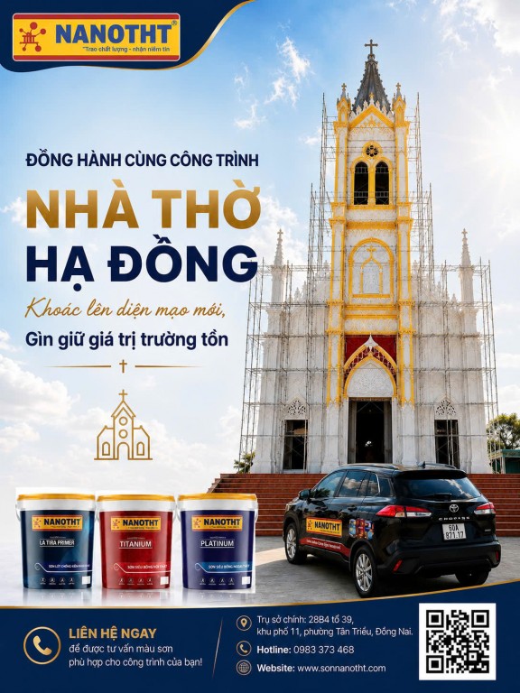 Cung cấp sơn cho công trình nhà thờ